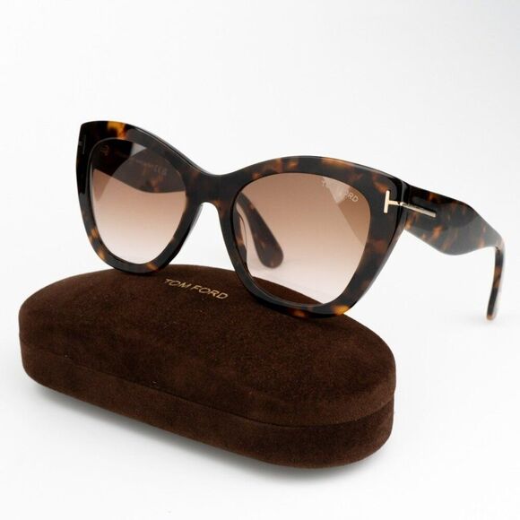 NEW Tom Ford FT0940/S CARA 55F Havana Gradient Brown Cat Eye Women Sunglasses